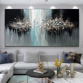 Handmade Oil Painting Abstract Texture Oil Painting On Canvas Large Wall Art Original White Painting Minimalist Art Custom Painting Modern Living (size: 60x120cm, Style: 01)