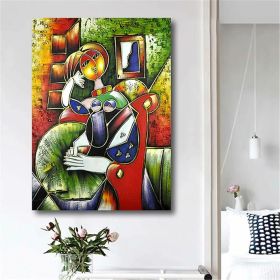 Hand Painted Oil Paintings Hand Painted Wall Art Abstract Modern Figure Picasso Girl Lady Nude Living Room Hallway Luxurious Decorative Painting (size: 100X150cm, Style: 01)