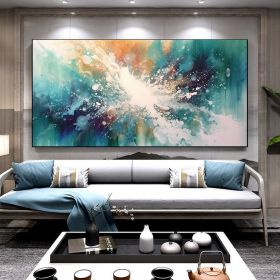 Hand Painted Oil Painting Large Acrylic Oil Painting On Canvas Abstract Painting Canvas Original abstract canvas wall art contemporary Painting F (size: 50x100cm, Style: 01)