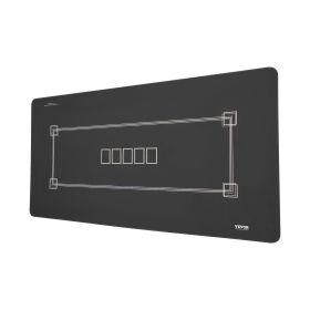 VEVOR Poker Table Top 70 x 35 Inch Poker Mat 6-8 Players Foldable with Bag Black (Default: Default)